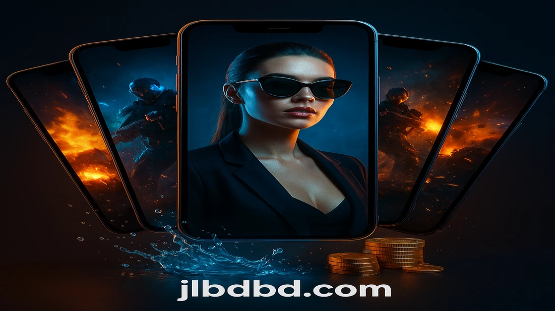 jlbd মোবাইল গেমিং–র বৈচিত্র্যময় জগৎ প্রদর্শনকারী এক সেট স্মার্টফোন, jlbd মোবাইল গেমিং–র ৭৭৭ প্ল্যাটফর্ম-ধরনের খেলার মধ্য থেকে উঁচু-উত্তেজনাপূর্ণ অ্যাকশন-ভিত্তিক শুটার গেম পর্যন্ত।